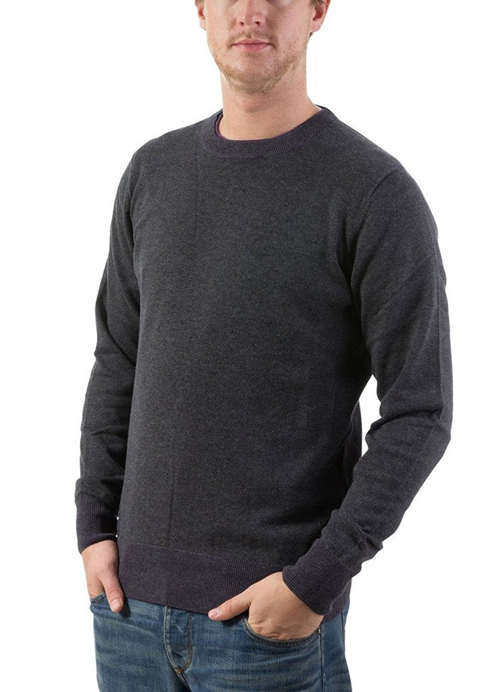 F/X Fusion Trend Men's Luxury Fitted Ribbed Crew Neck Sweater - Available in Colors - CLEARANCE - FINAL SALE