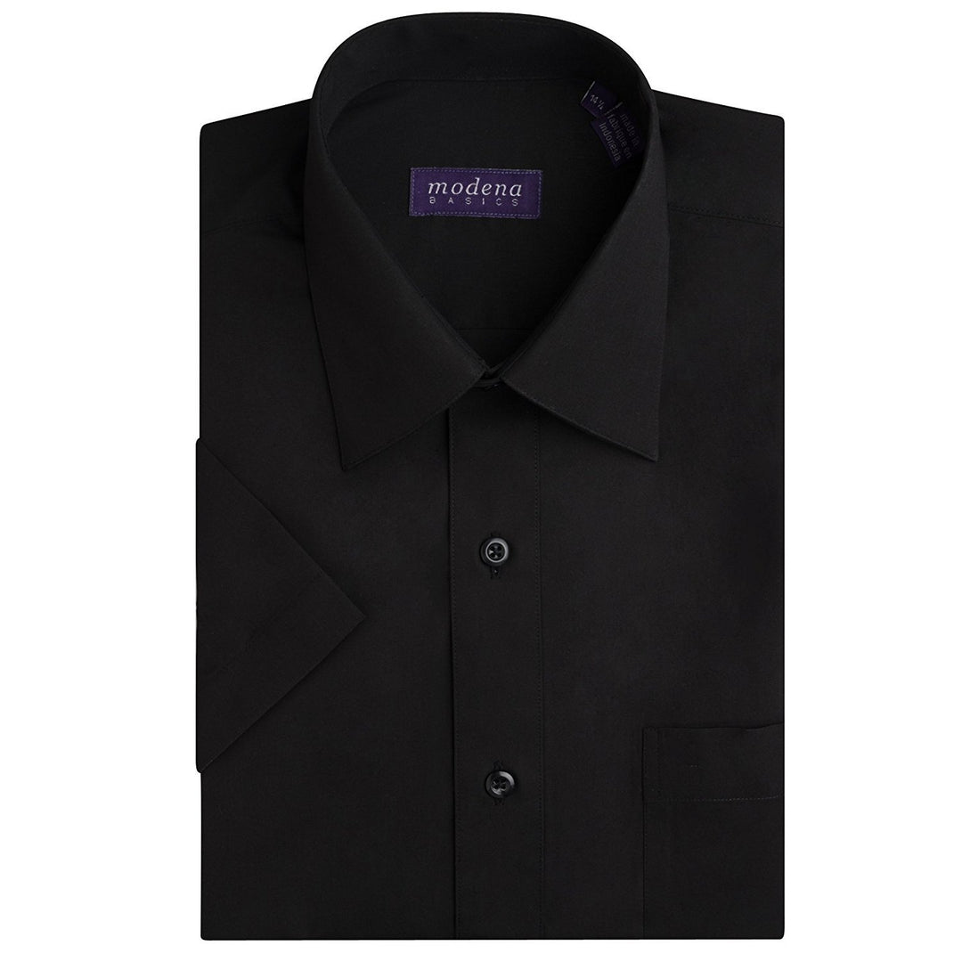 Modena Men's Short Sleeve Solid Dress Shirt Modena Men's Short Sleeve Solid Dress Shirt