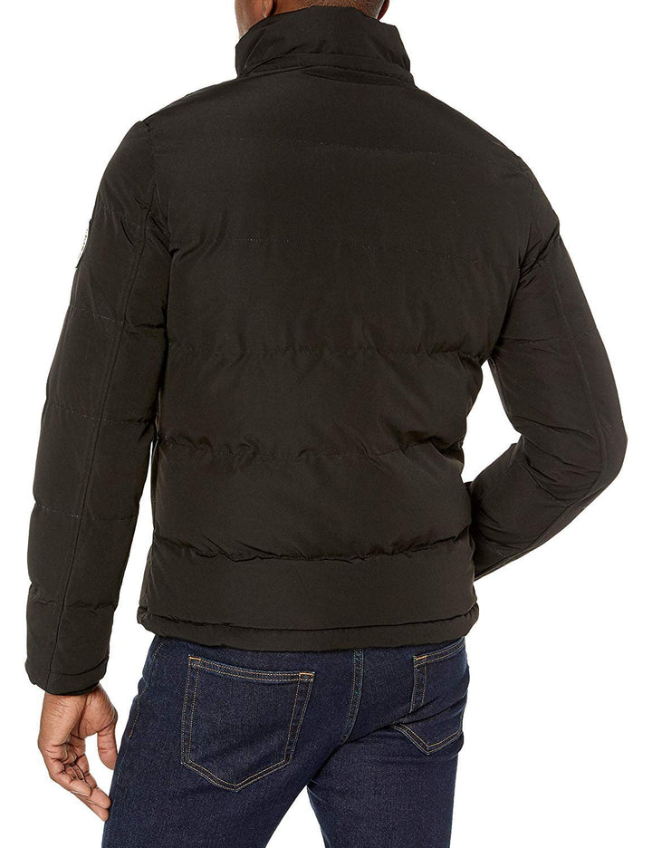 Adam Baker Men's Slim Fit Winter Worm Faux Fur Puffer Snug Coat with Removable Hood - CLEARANCE - FINAL SALE