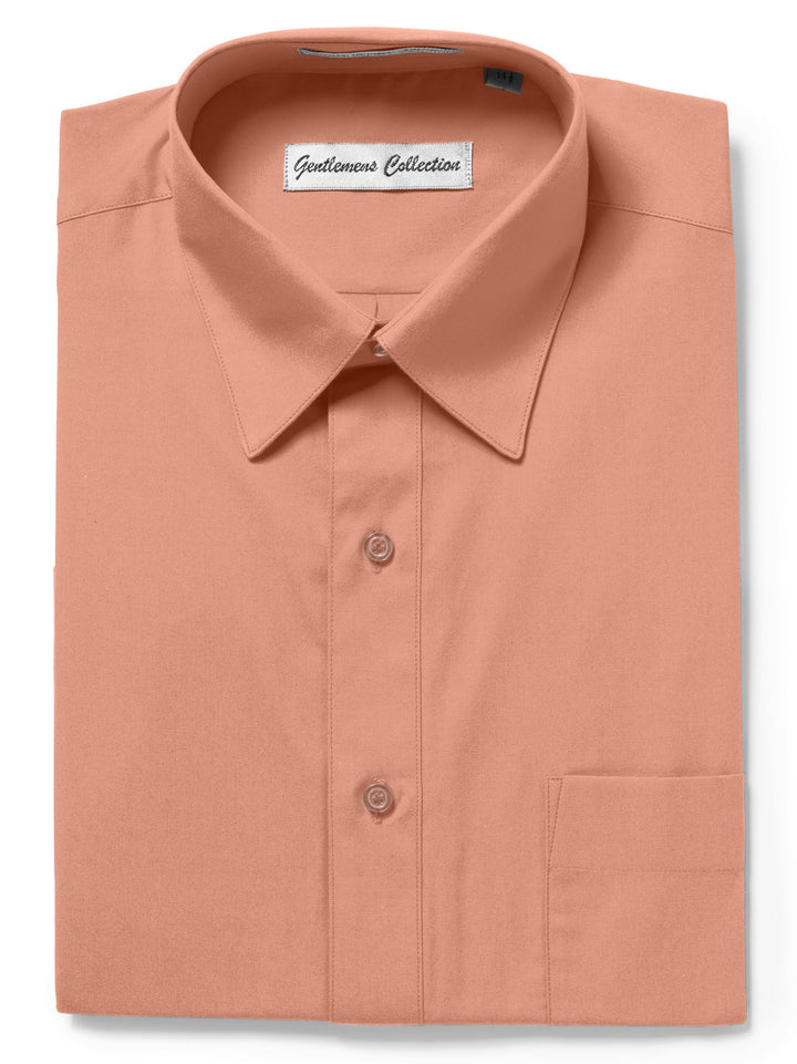 Gentlemen's Collection Mens Regular Fit Short Sleeve Easy Care Dress Shirt - Colors