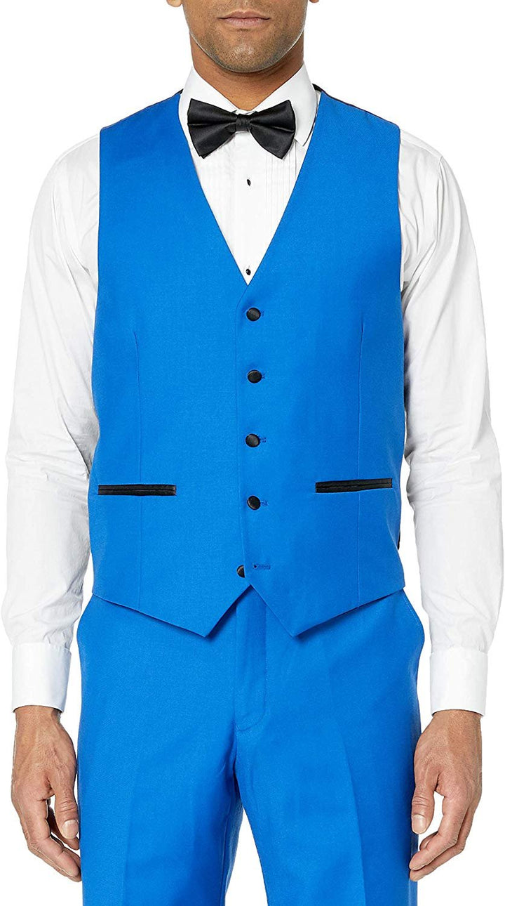 Adam Baker Men's 100% Wool Modern Fit Single Breasted Three Piece Shawl Collar Tuxedo - Colors