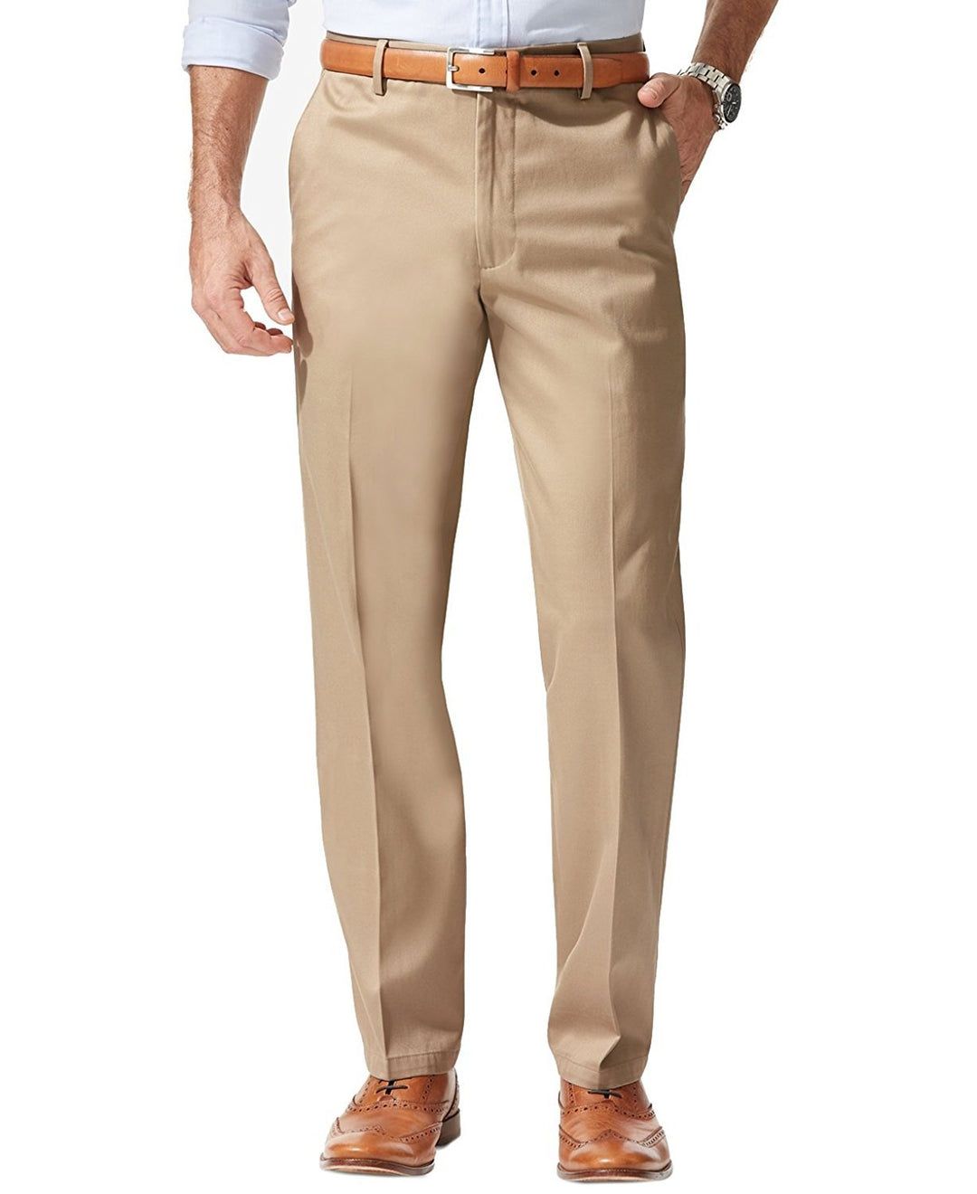 Giorgio Fiorelli Men's Modern Fit Flat Front Solid Dress Pants