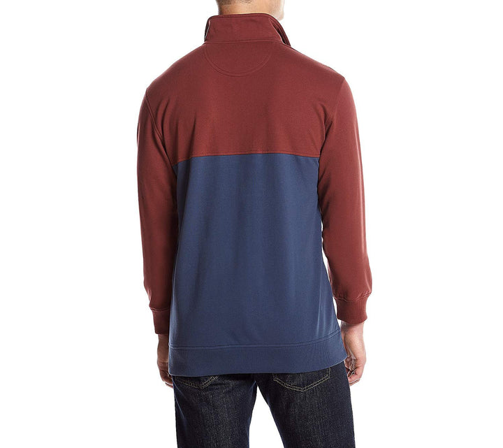 IZOD Men's Nauset Quarter Zip Colorblock Light Fleece Pullover