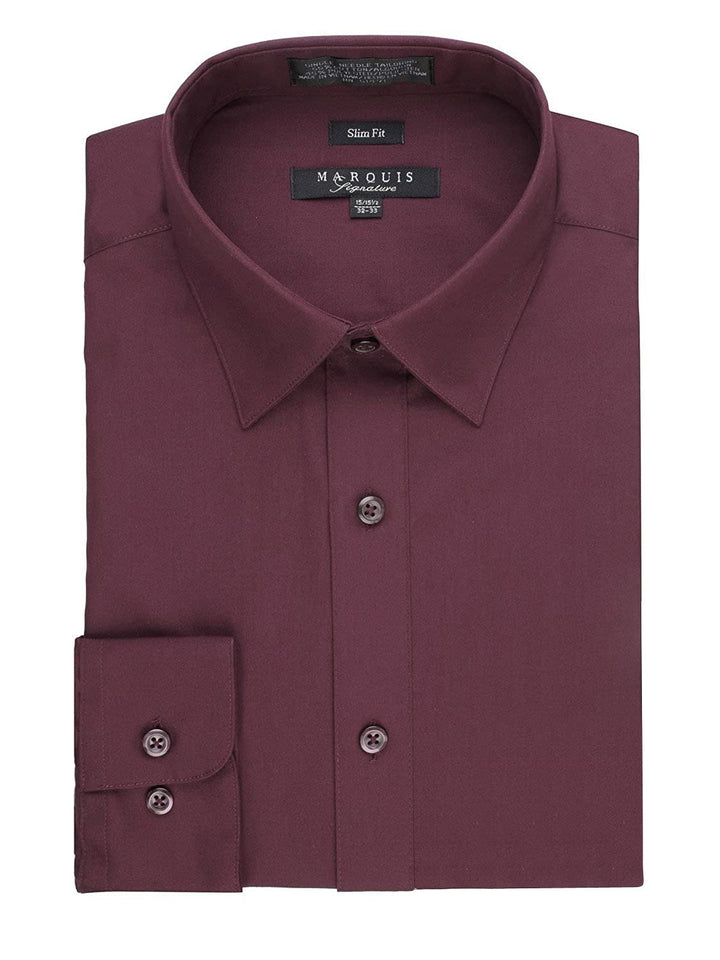 Marquis Men's Basic Slim Fit Dress Shirt