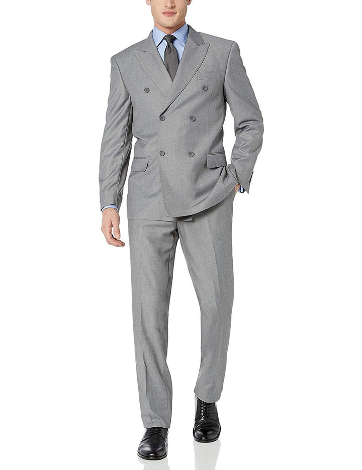 Adam Baker Men's Modern Fit Double-Breasted 2-Piece (Jacket & Pants) Suit - Colors