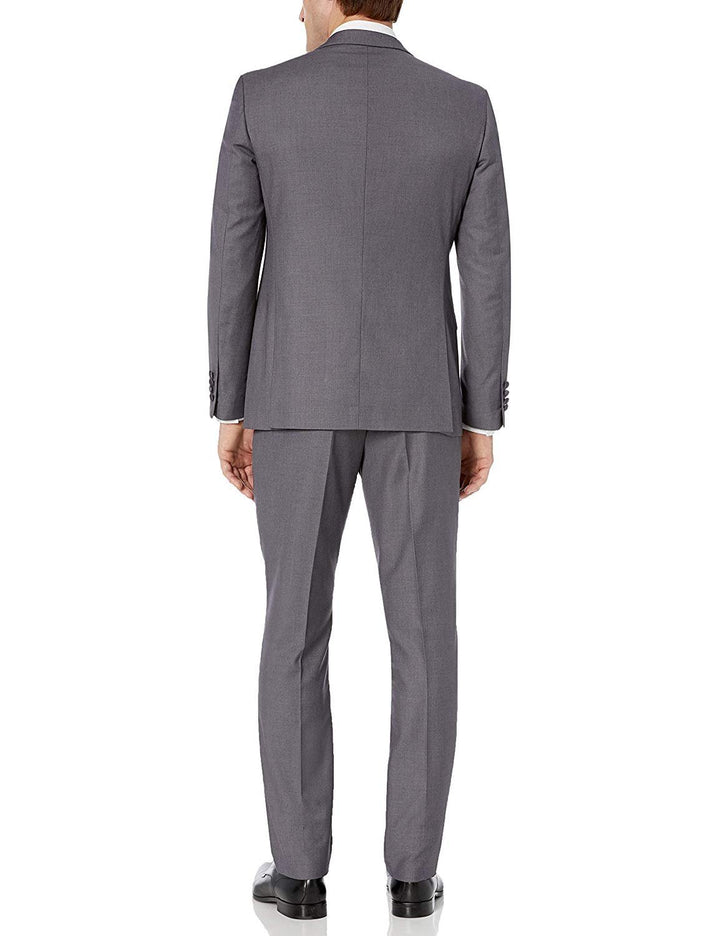 Adam Baker Men's 2-Piece Slim Fit Peak Lapel Formal Tuxedo Suit Set
