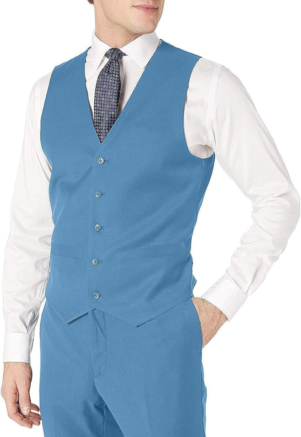 Adam Baker Men's Classic Fit Formal Business Suit Vest - Many Sizes & Colors Available