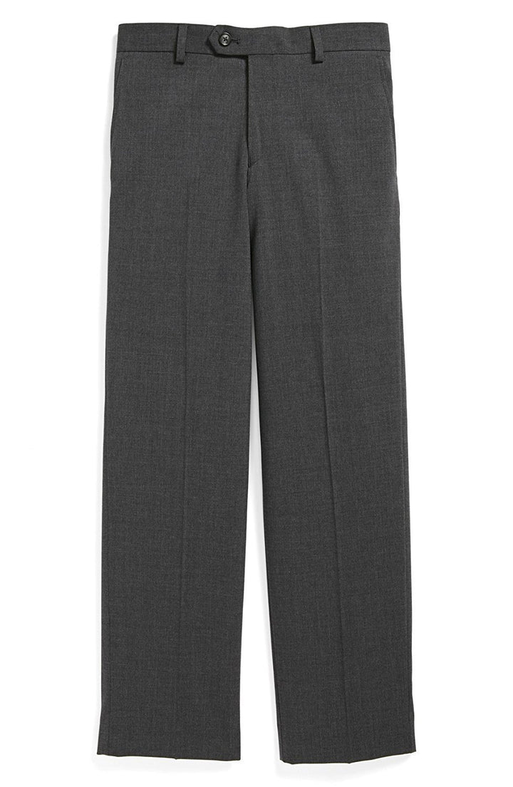 Tallia Boy's Wool Blend Flat Front Dress Pant - Slim - Regular & Husky Sizes