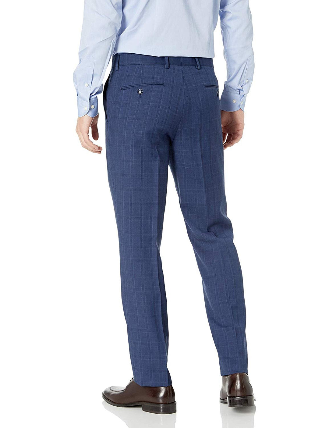 Adam Baker Men's 100% Wool Portly Fit Two-Piece Solid Suit Set - Colors