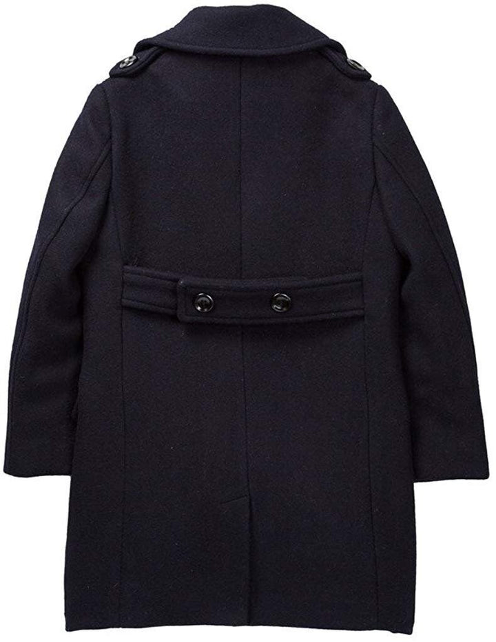 Isaac Mizrahi Boy’s Single Breasted Wool Overcoat with Epaulets - Colors