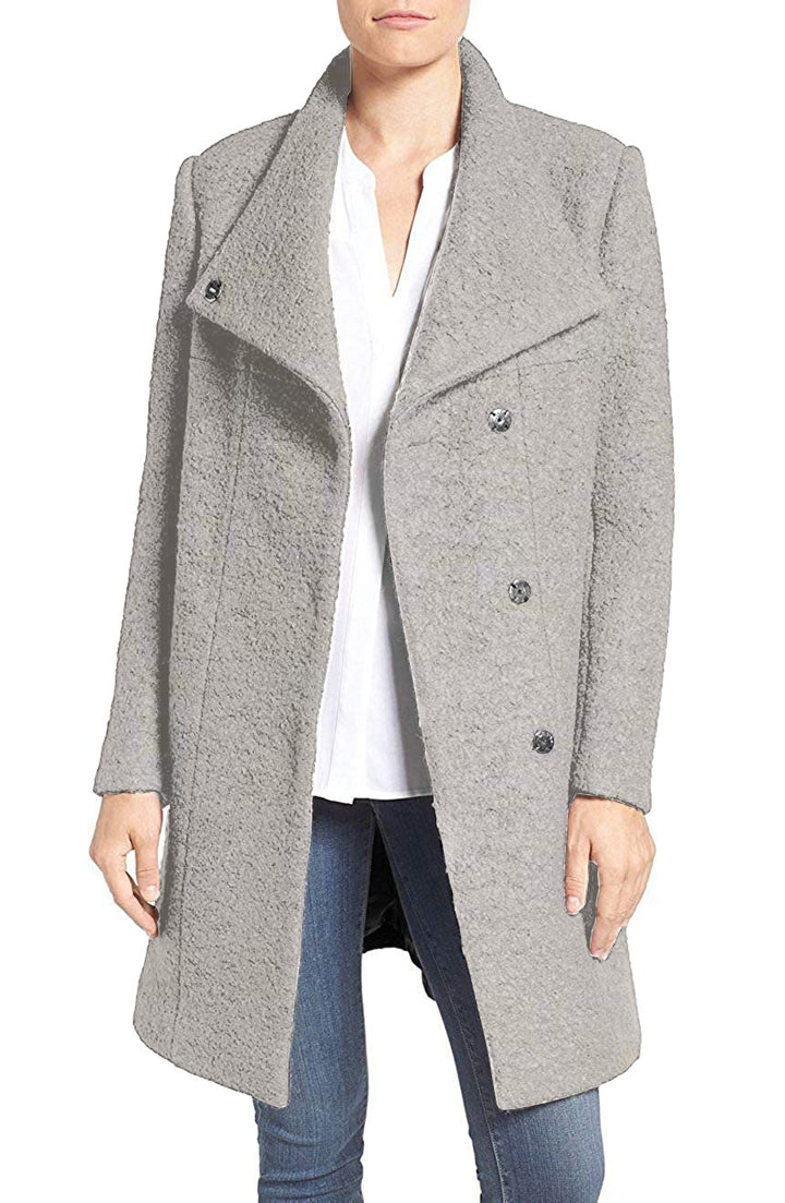 Kenneth Cole New York Women's Pressed Wool-Blend Boucle Coat