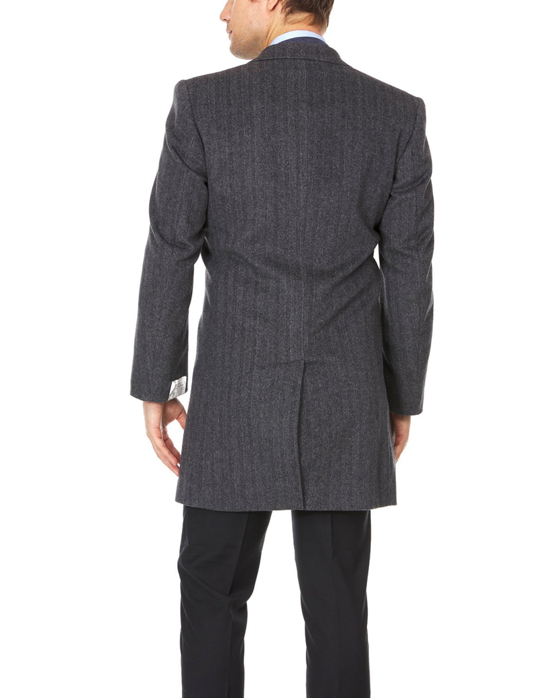 Prontomoda Men's Gray Luxury Wool/Cashmere Three-quarter Length Topcoat-CLEARANCE - FINAL SALE