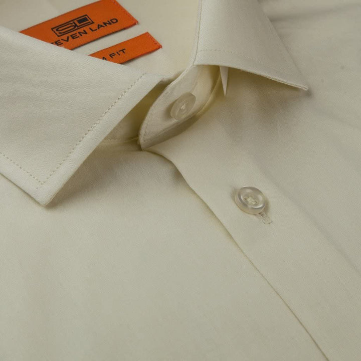 Steven Land Men's Trim Fit French Cuff 100% Cotton Solid Poplin Dress Shirt - Colors