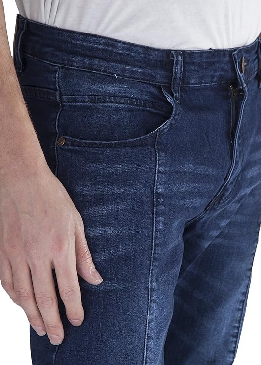 400 UOMO Men's Slim Fit Stretch Straight Leg Denim Jeans - Available in Many Colors