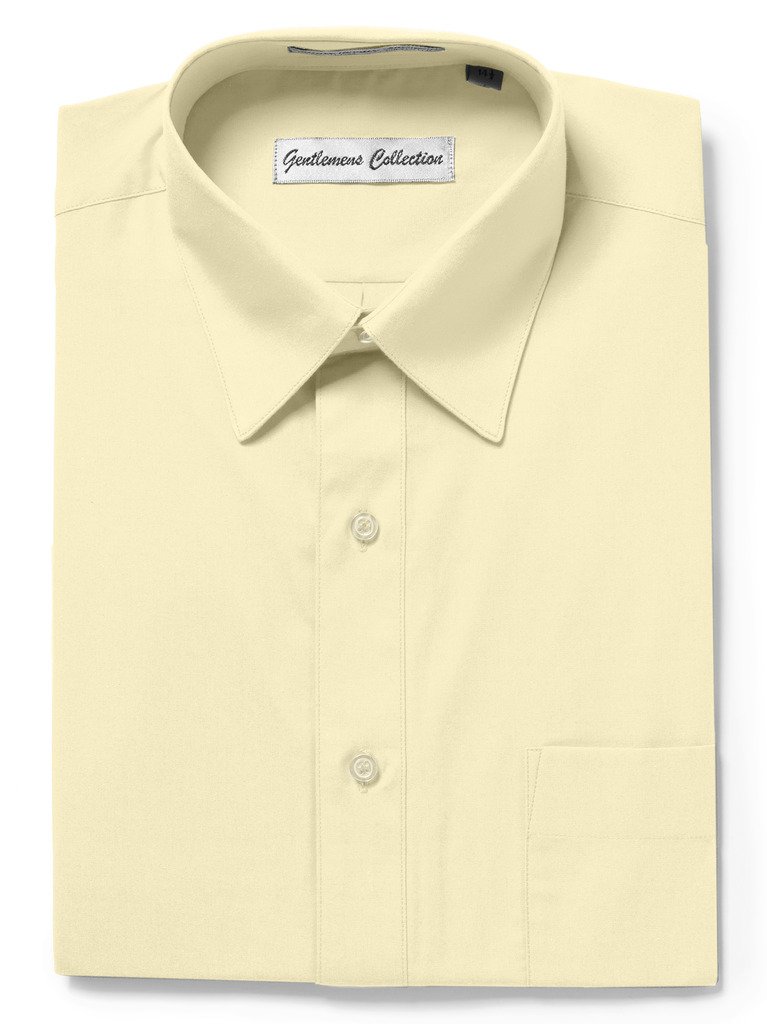 Gentlemen's Collection Mens Regular Fit Short Sleeve Easy Care Dress Shirt - Colors