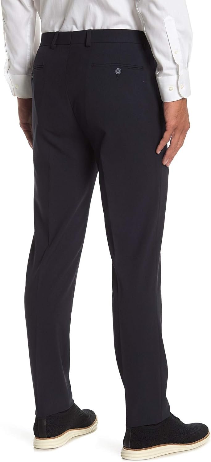 Adam Baker Needle Stitch Men's 4030 Slim-Fit Flat-Front Dress Pants - Light Grey - 40X32, Gray Adam Baker Needle Stitch Men's 4030 Slim-Fit Flat-Front Dress Pants - Light Grey - 40X32, Gray