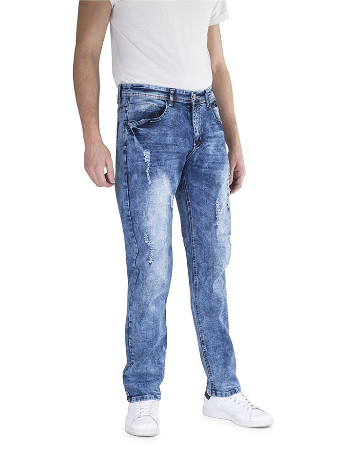 400 UOMO Men's Slim Fit Stretch Straight Leg Denim Jeans - Available in Many Colors