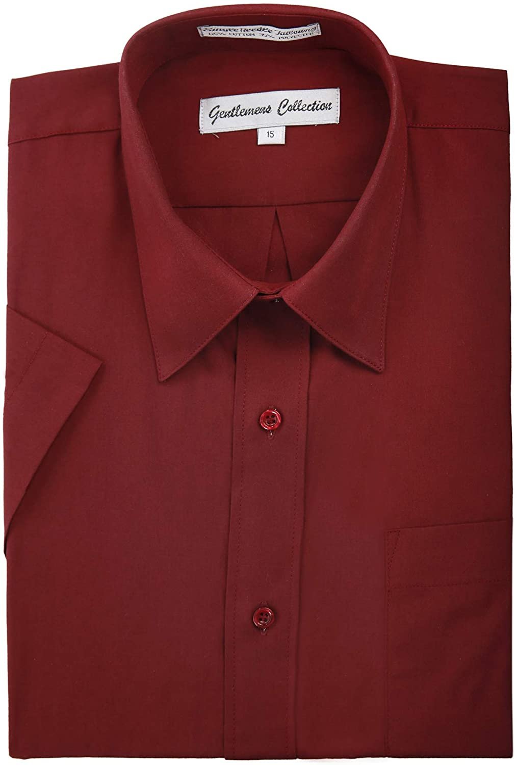 Gentlemen’s Collection Mens Regular Fit Short Sleeve Easy Care Dress Shirt – Colors