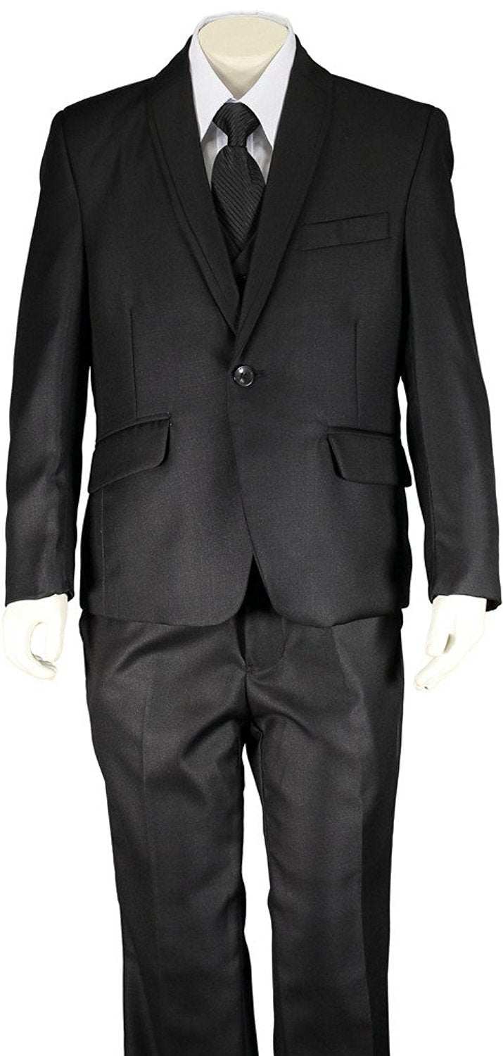 Art Hoffman Boy’s Shawl Collar 5 Piece Sateen Formal Tuxedo Suit Set - CLEARANCE, FINAL SALE!