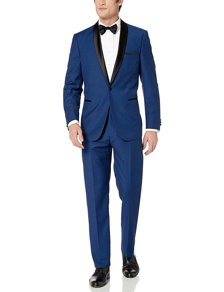 Adam Baker Men's Regular Fit Two-Piece Shawl Lapel Tuxedo Suit