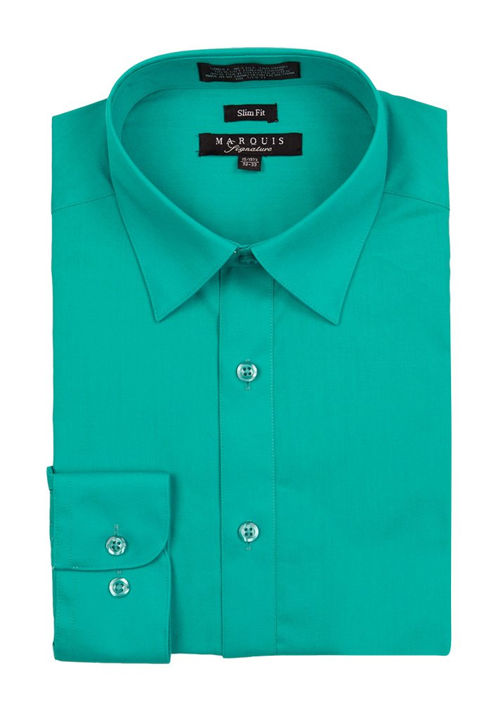 Marquis Men's Basic Slim Fit Dress Shirt