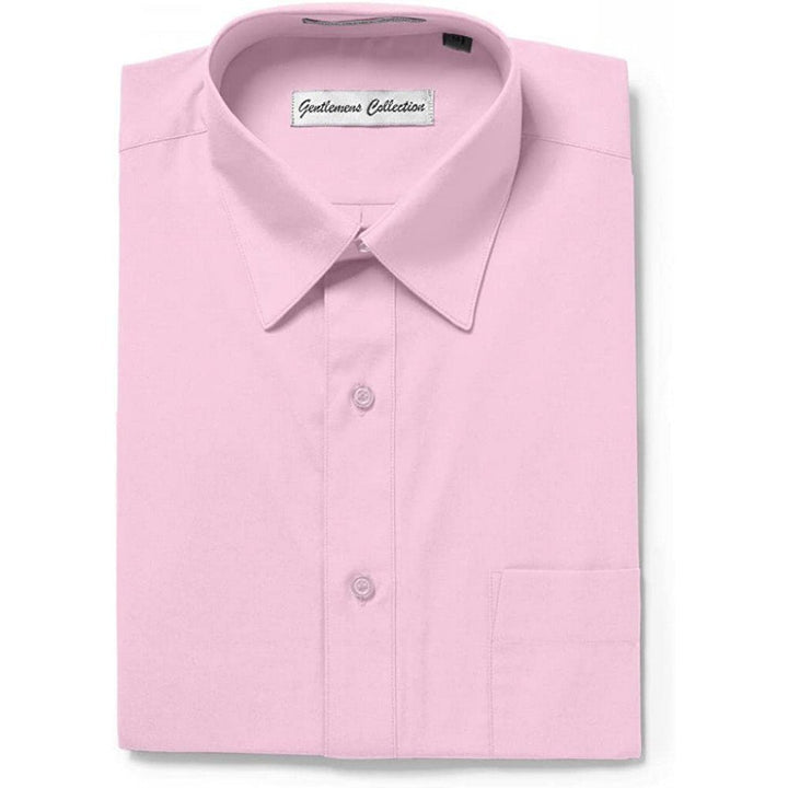Gentlemen’s Collection Mens Regular Fit Short Sleeve Easy Care Dress Shirt – Colors
