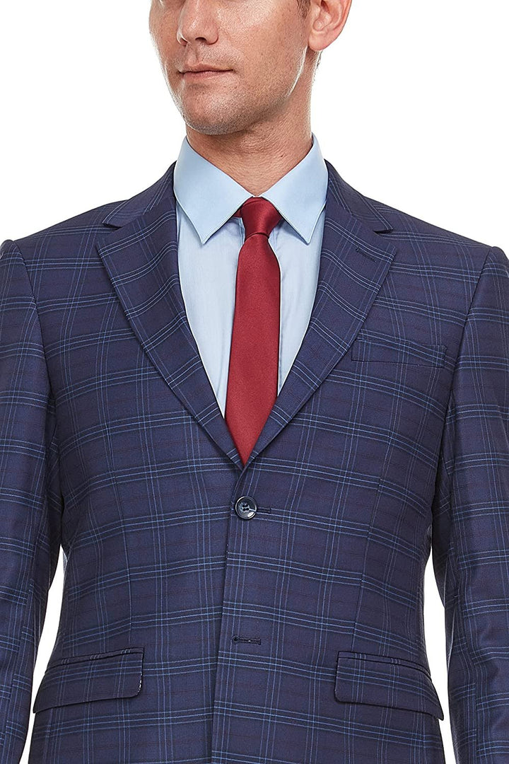Adam Baker Men's Single Breasted Ultra Slim Fit 2-Piece (Jacket, Trousers) Suit Set