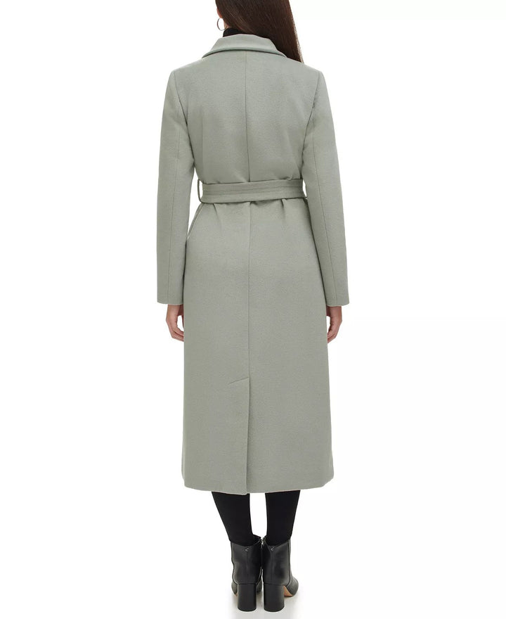 Kenneth Cole New York Women's Full Length Button Fencer Coat with Belt