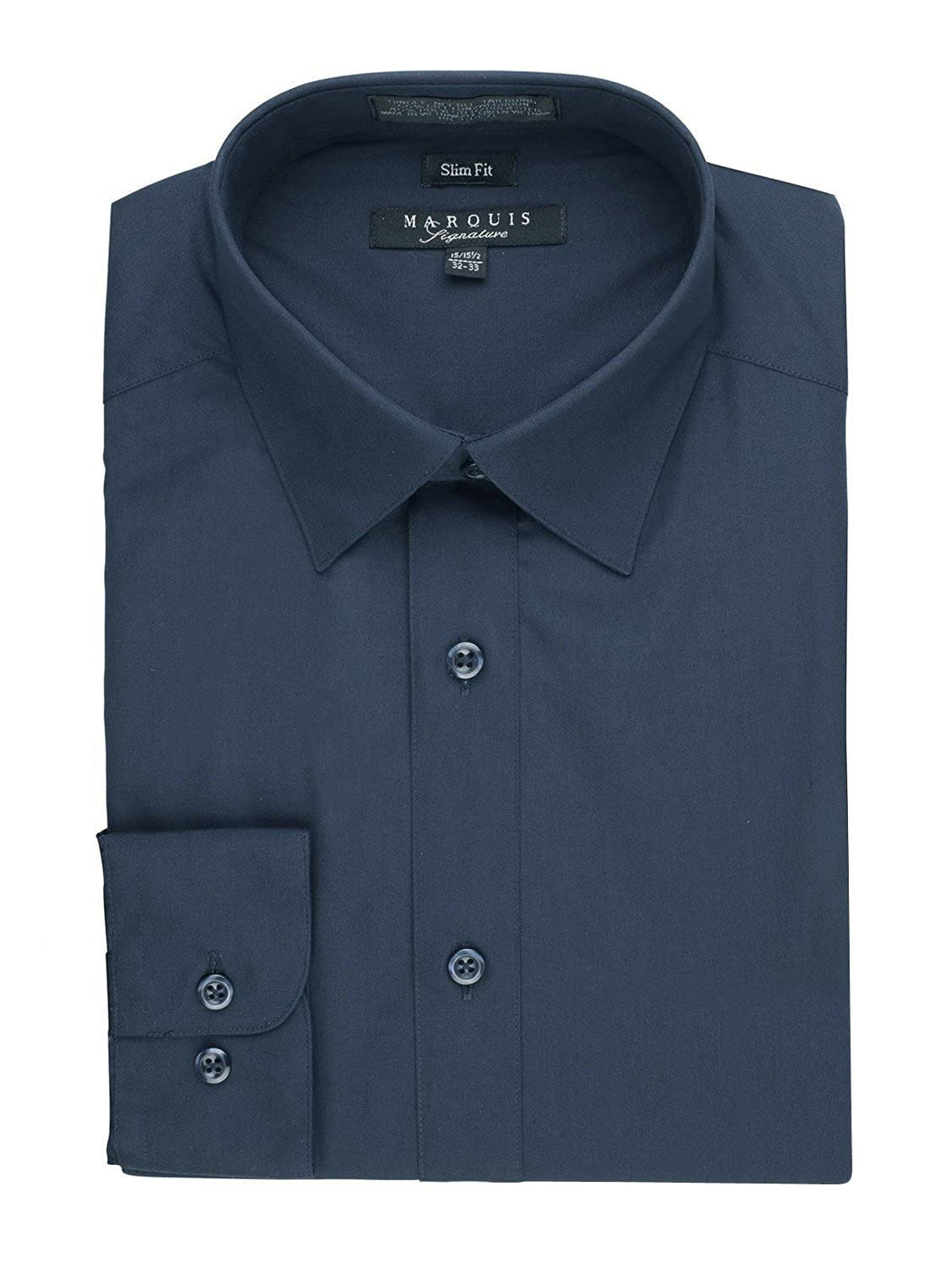 Marquis Men's Basic Slim Fit Dress Shirt