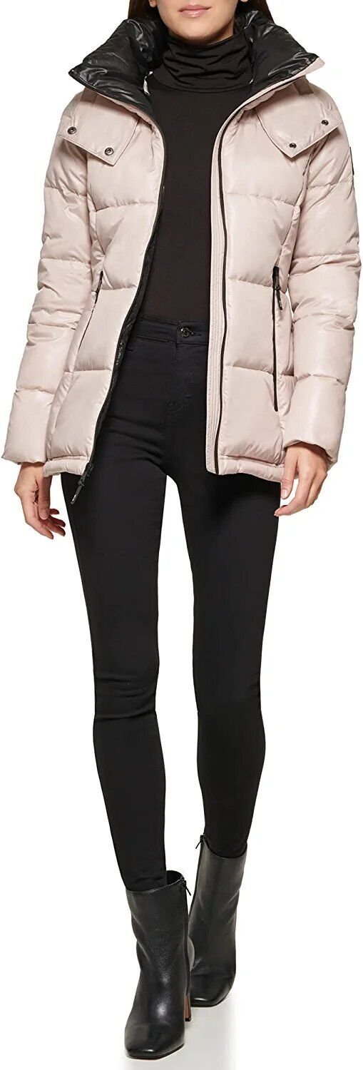 Kenneth Cole Women's Horizontal Zip Puffer