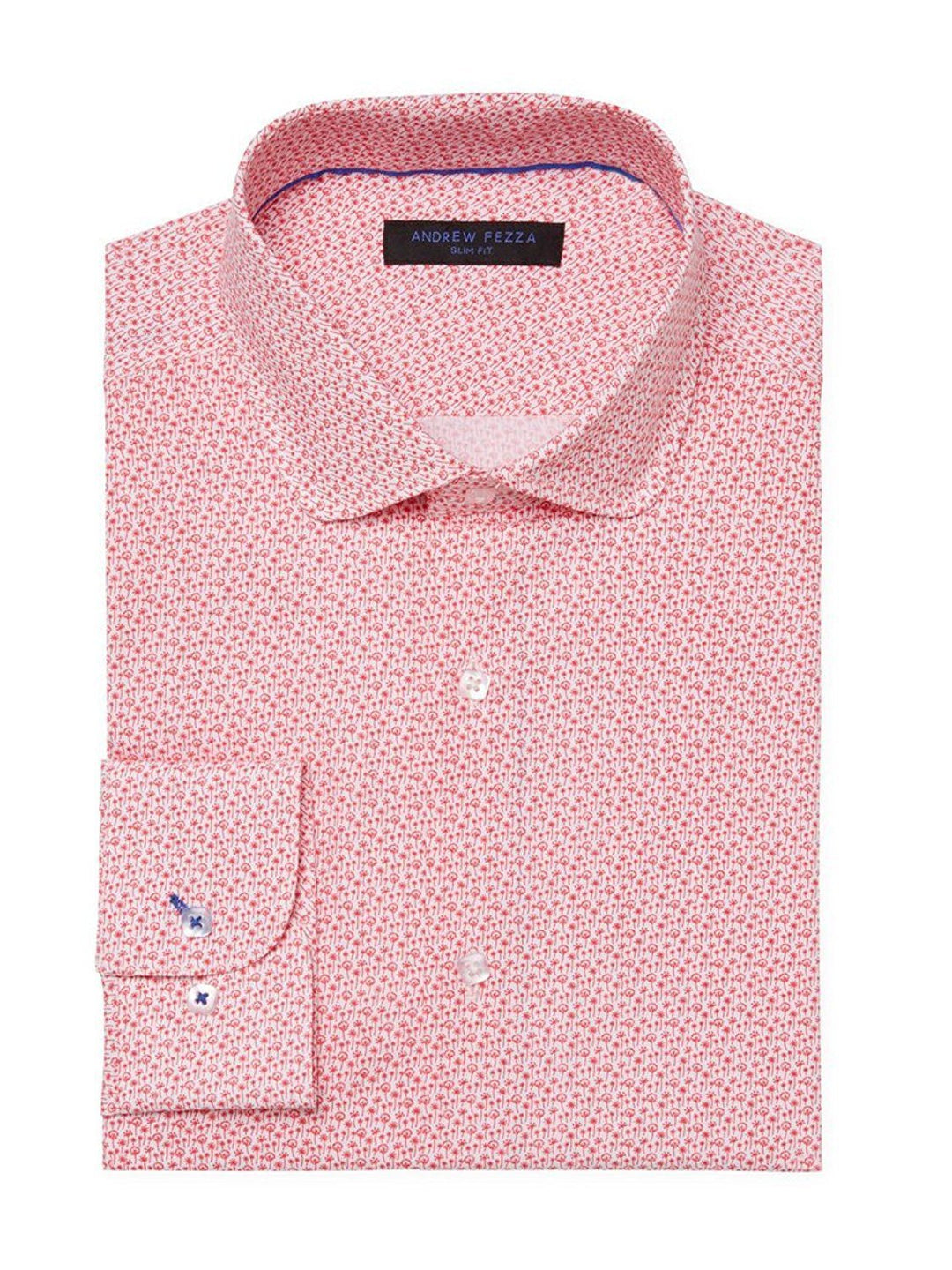 andrew fezza dress shirts Andrew Fezza Men's 17020 Slim Fit Comfort Flex Collar Dress Shirt - 16