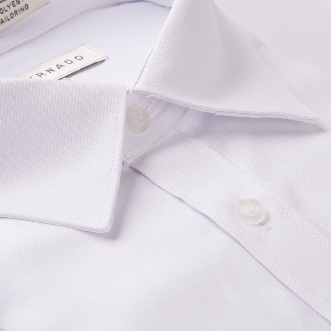 Paul Bernado Boy's Slim Fit Short Sleeve Pique Design Dress Shirt - CLEARANCE - FINAL SALE