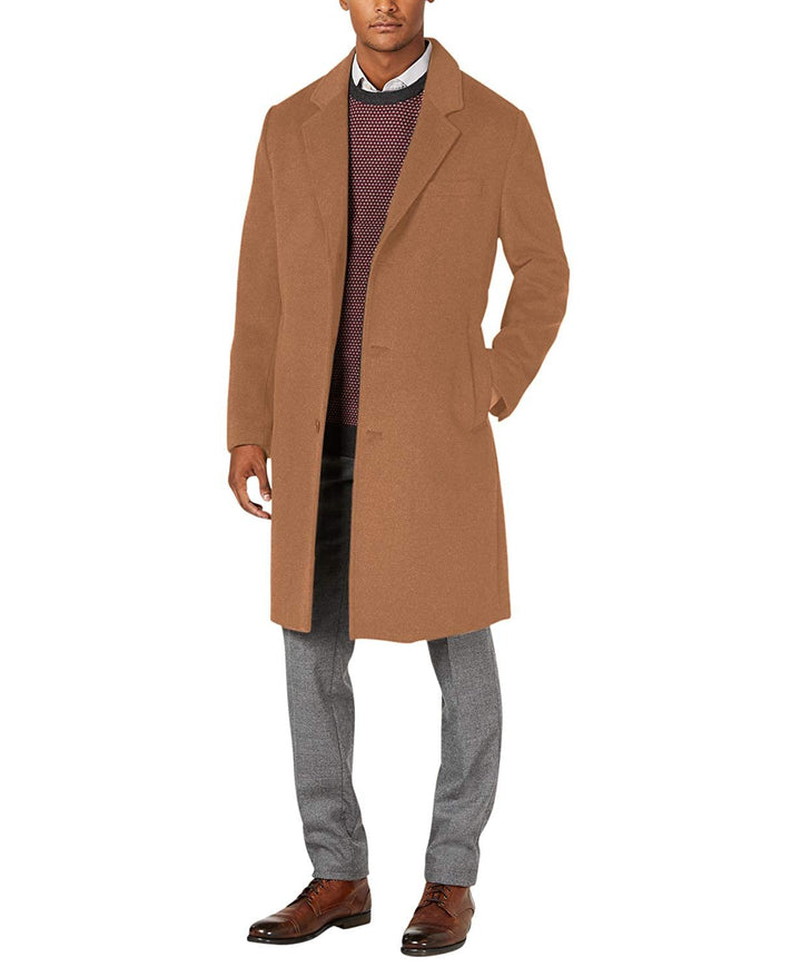 LONDON FOG Men's Classic Fit Overcoat Signature Wool Blend Top Coat (Regular & Big-Tall Sizes)