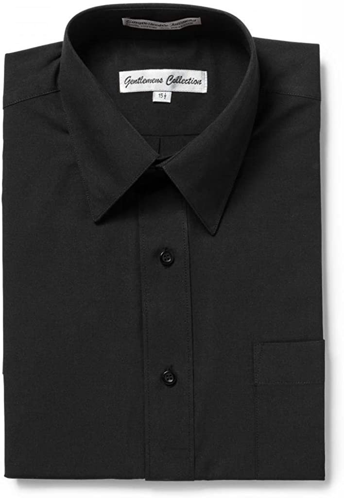 Gentlemens Collection Mens Regular Fit Short Sleeve Easy Care Dress Shirt - Colors