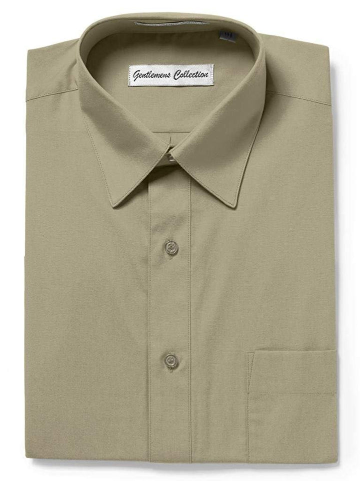 Gentlemens Collection Mens Regular Fit Short Sleeve Easy Care Dress Shirt - Colors