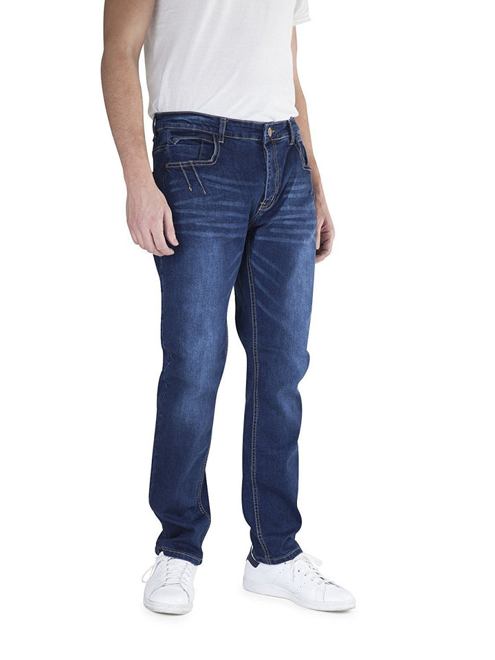 400 UOMO Men's Slim Fit Stretch Straight Leg Denim Jeans - Available in Many Colors