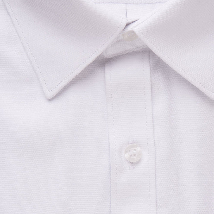 Paul Bernado Boy's Short Sleeve Pique Design Dress Shirt - Regular & Husky - CLEARANCE