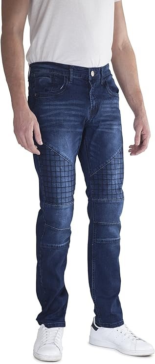 400 UOMO Men's Slim Fit Stretch Straight Leg Denim Jeans - Available in Many Colors