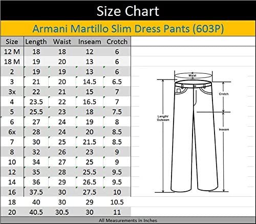 Armando Martillo Boys Flat Front Adjustable Waist Extra Slim Skinny Fit Dress Pants