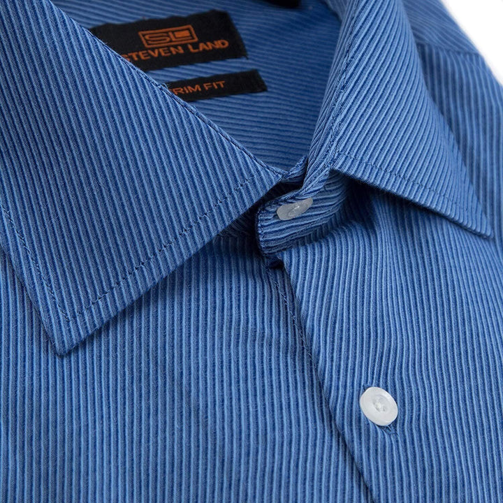 Steven Land Men's Trim-Fit French Cuff Tonal Twill Print Cotton Dress Shirt – CLEARANCE, FINAL SALE!