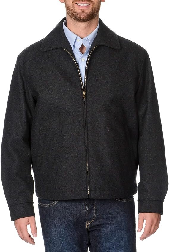 Cianni Men's Ziped Wool Blend Winter Short Jacket