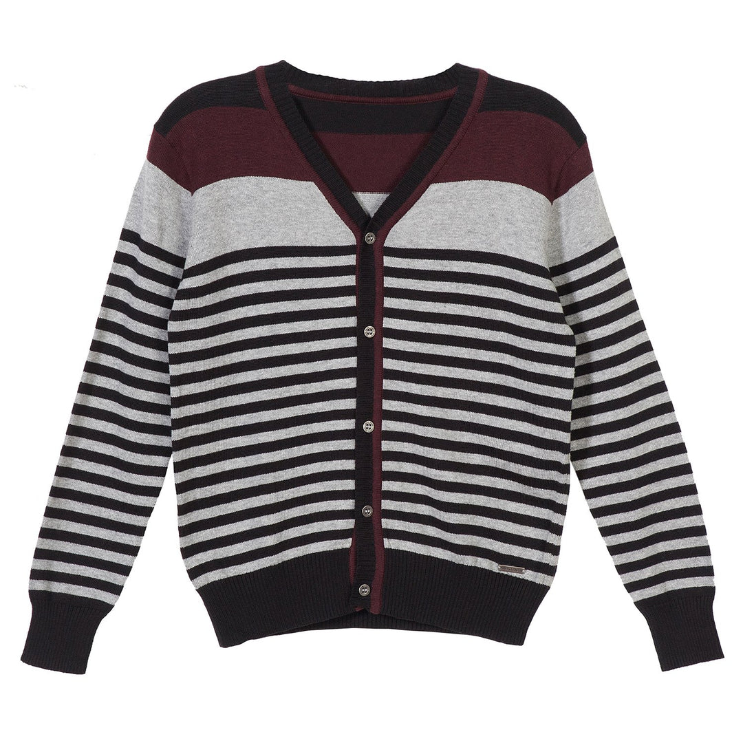 Boy’s V-Neck Pullover & Button-up Cotton Knit Sweaters Fashion Designed Cardigan Collection