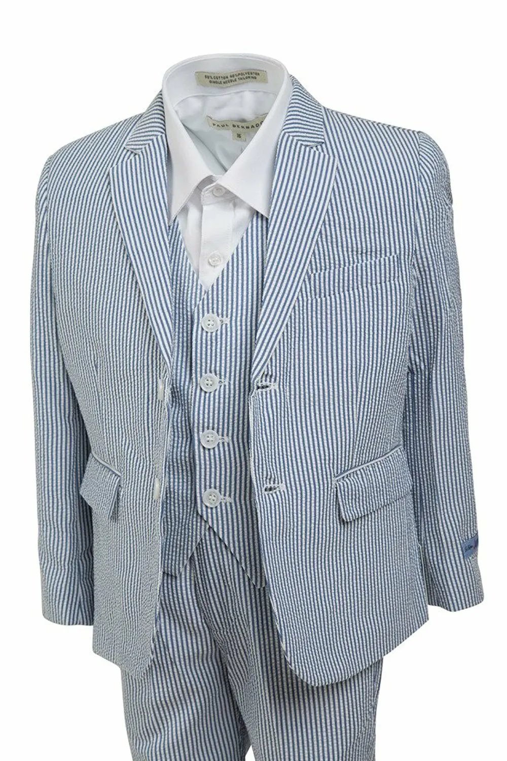 ART HOFFMAN BOY'S REGULAR FIT 3-PIECE STRIPED LINEN SUIT SET - CLEARANCE, FINAL SALE!