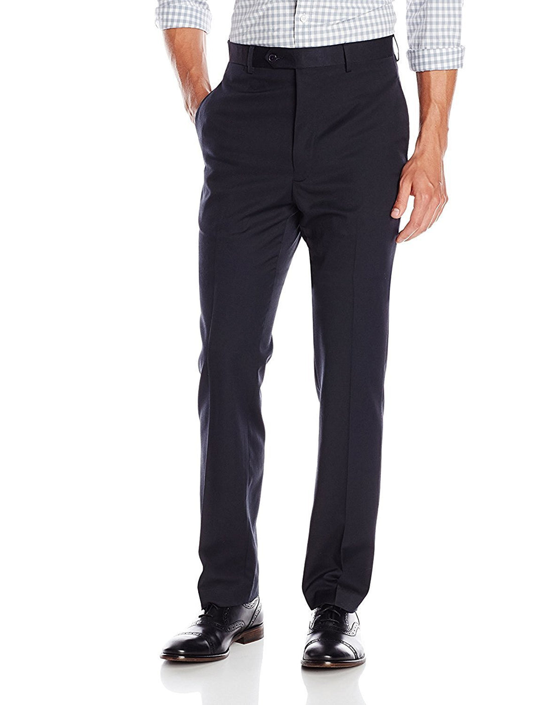 Giorgio Fiorelli Men's Modern Fit Flat Front Solid Dress Pants