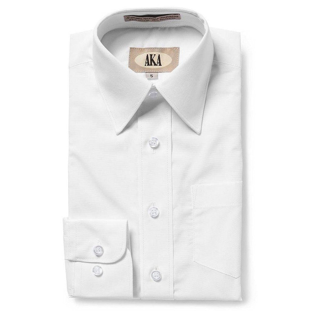 AKA Boy's 2-20 Regualr Fit Long Sleeve Solid Dress Shirt - Colors - CLEARANCE, FINAL SALE!