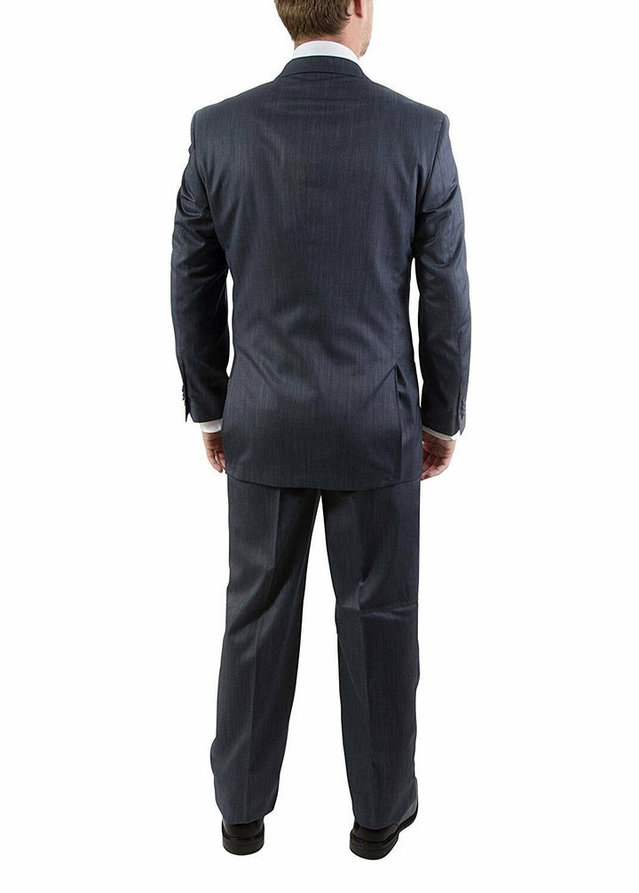 BH Mens Slim Fit Sateen Striped Lapel Formal Tuxedo Suit Set -  CLEARANCE - FINAL SALE