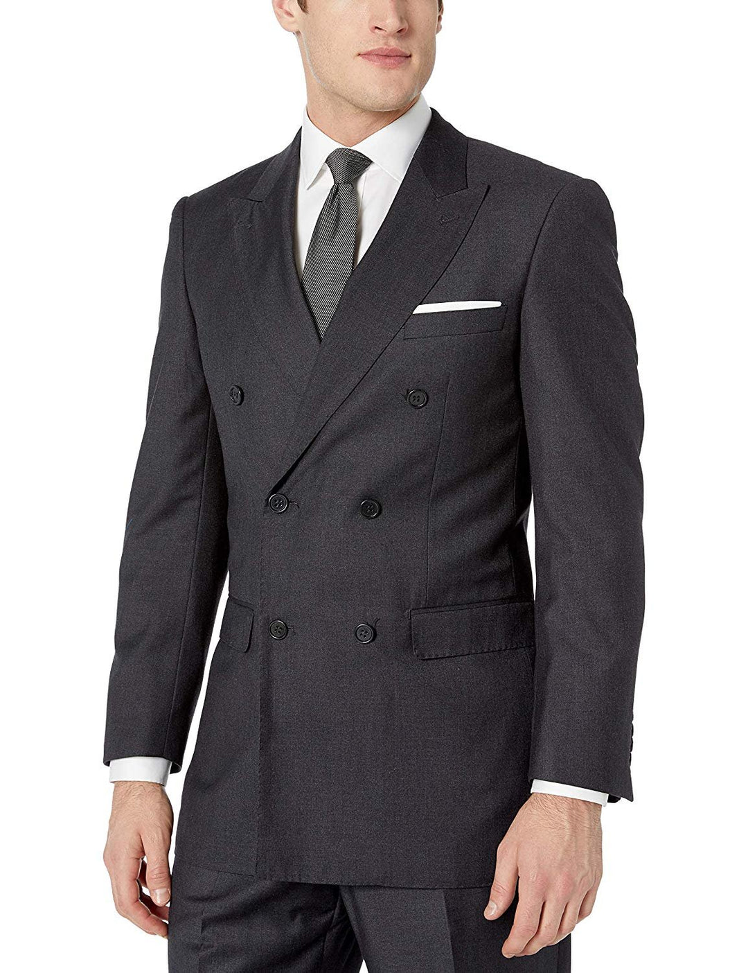 Adam Baker Men's Modern Fit Double-Breasted 2-Piece (Jacket & Pants) Suit - Colors