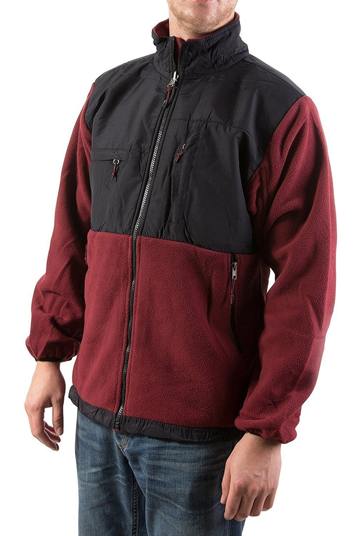 True Rock Men's Full Zip Two-Tone Performance Fleece Jacket - Colors - CLEARANCE - FINAL SALE