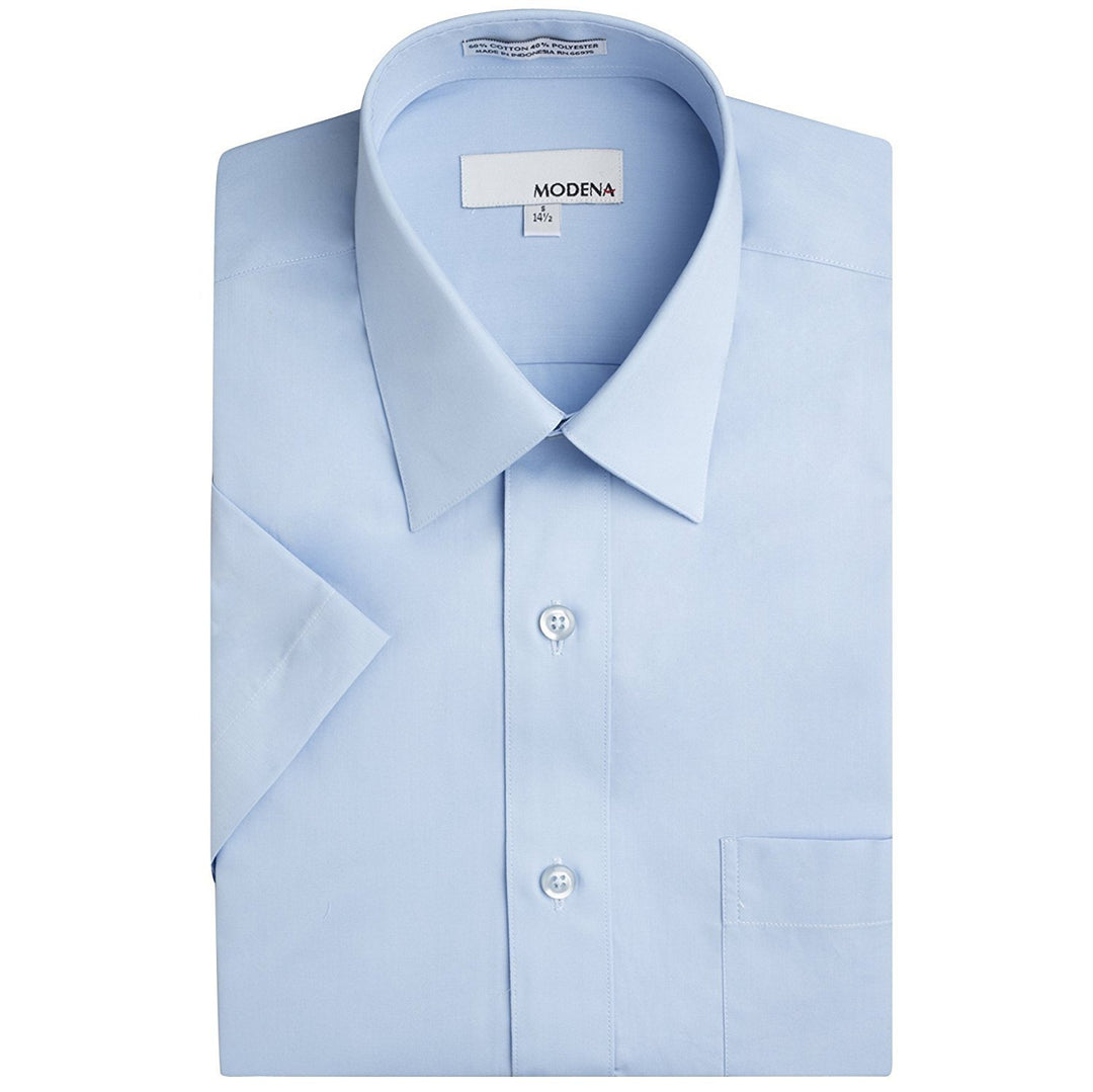 modena big and tall dress shirts Modena-White-Poplin-Dress Shirt 17.5 / 40/41