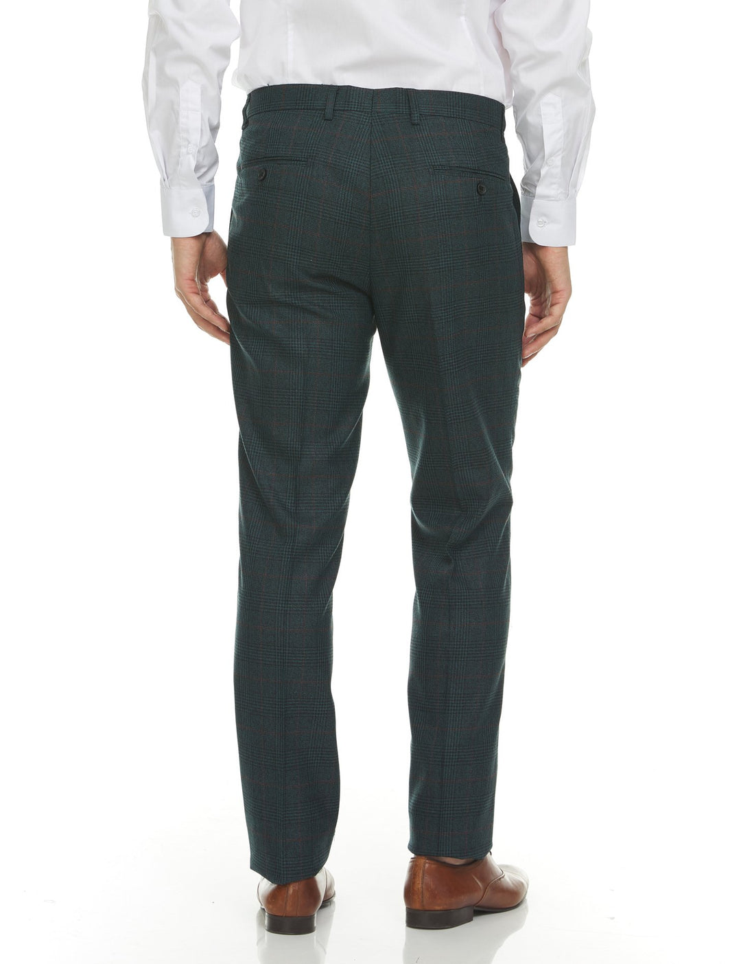 Adam Baker Men's Slim Fit Double Breasted 2-Piece (Jacket & Pants) Suit Set